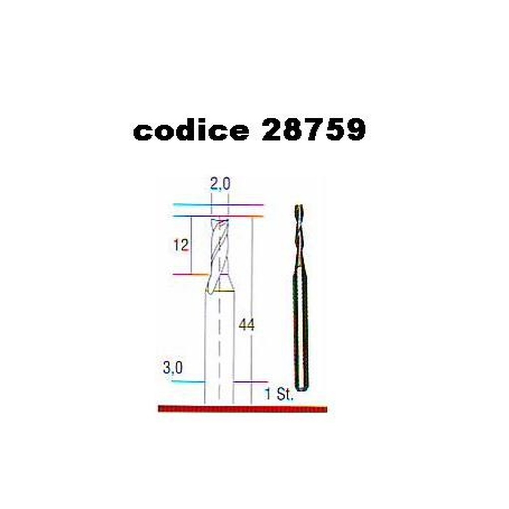 Fresa A Codolo In Metallo Duro 90&deg; | &Oslash; 4mm Per Smussatura - VHM Qualit&agrave;