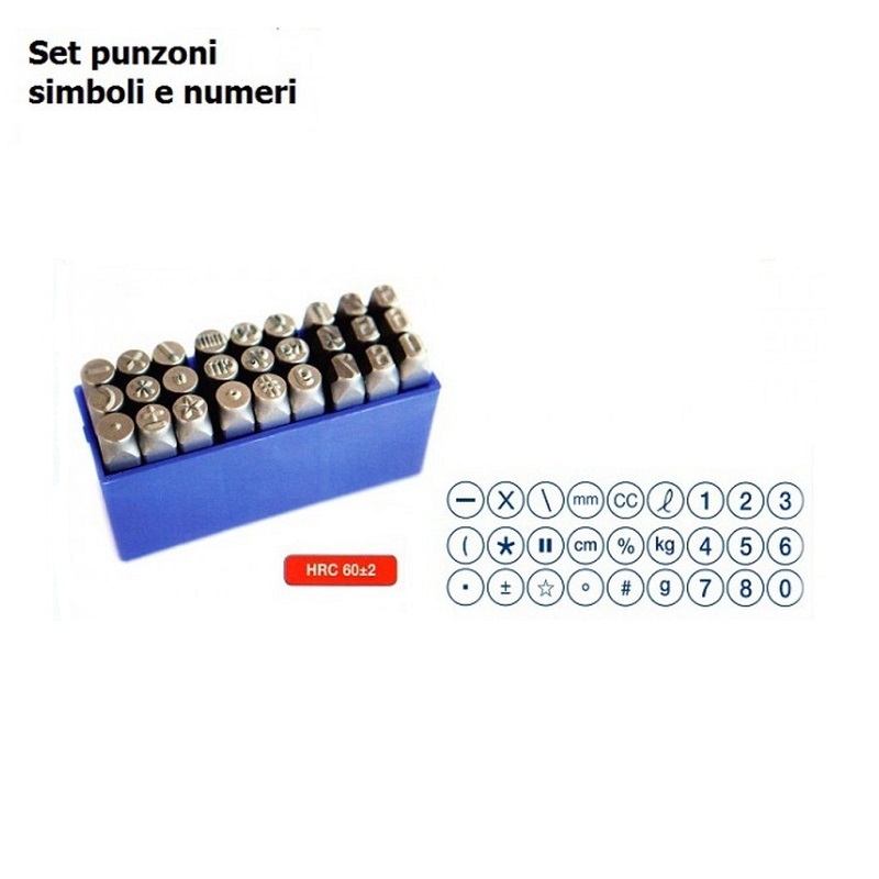 Punzoni Manuali Con Caratteri Grandi Mod. B Fino A 15mm
