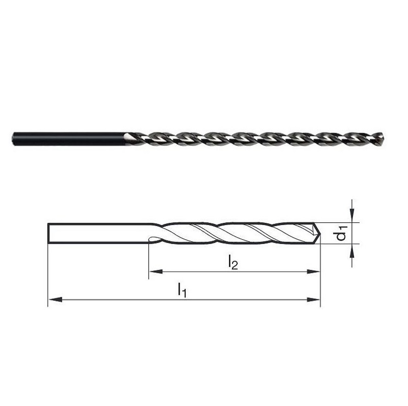 20 Punte Trapano Extra Lunghe 1.0 Mm HSS - Punte 100 Mm Per Metallo, Legno, Alluminio E Leghe - Foto 4