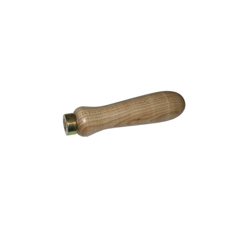 Set 5 Manici In Legno Per Lime E Raspe, Lunghezza 9 Cm, Foro Diametro M, Adatti Per Attrezzi 4-6 Pollici, Con Collare In Metallo