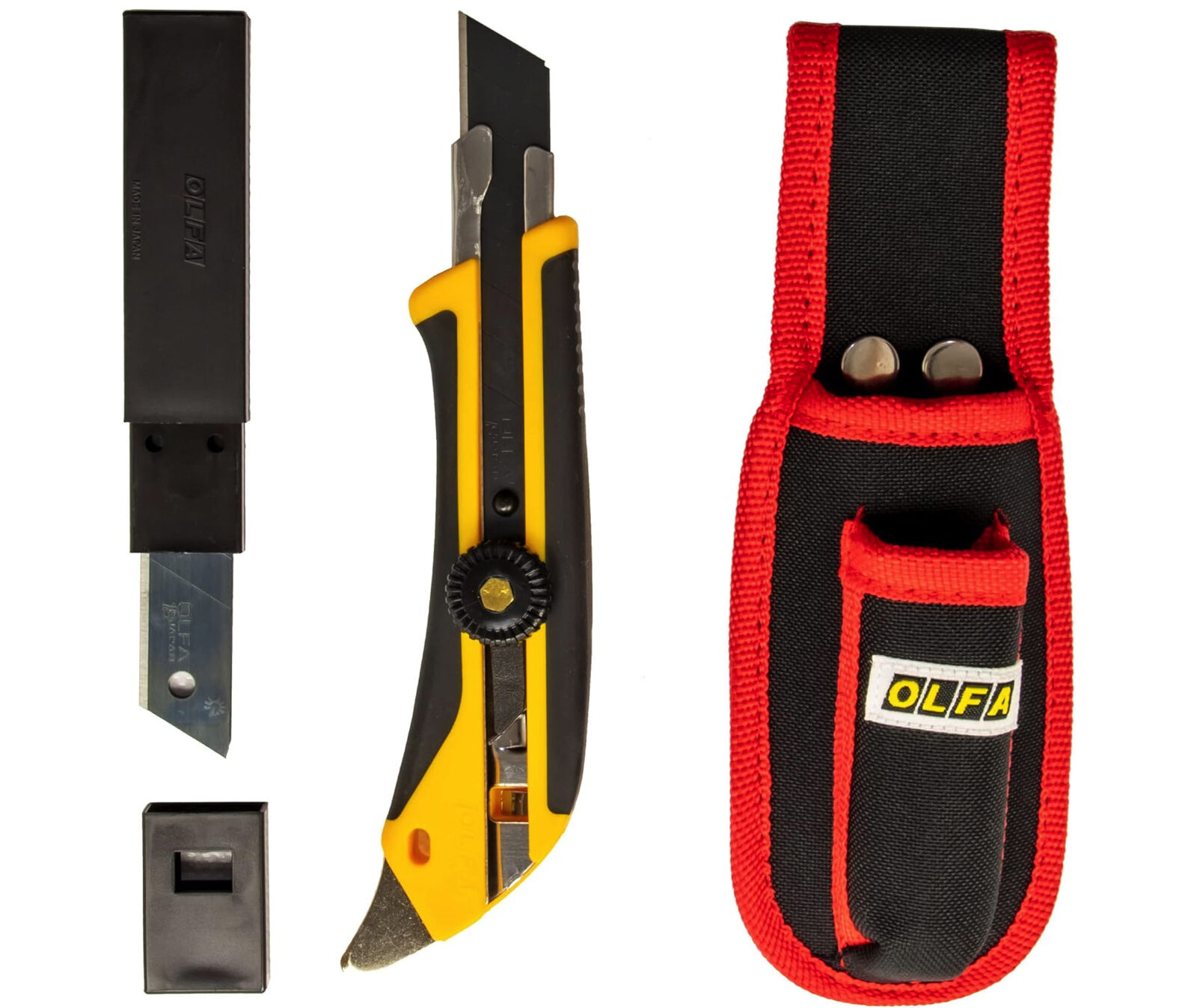 Taglierino Professionale HW CASA Con Lama Da 18 Mm E 5 Lame Di Ricambio, Cutter Multiuso Sicuro E Retrattile Per Carta, Cartone, Tessuti - 3