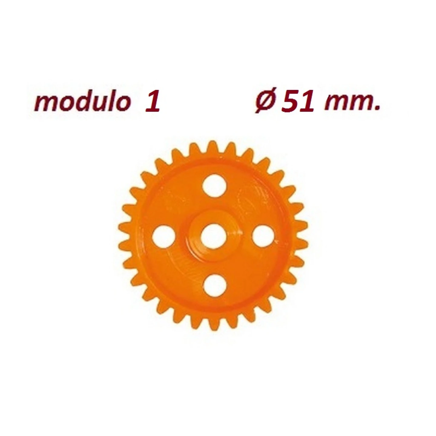 Ingranaggi in plastica da Ø 51 mm. foro int. 4 mm. modulo 1 - Utensileria  Revelli